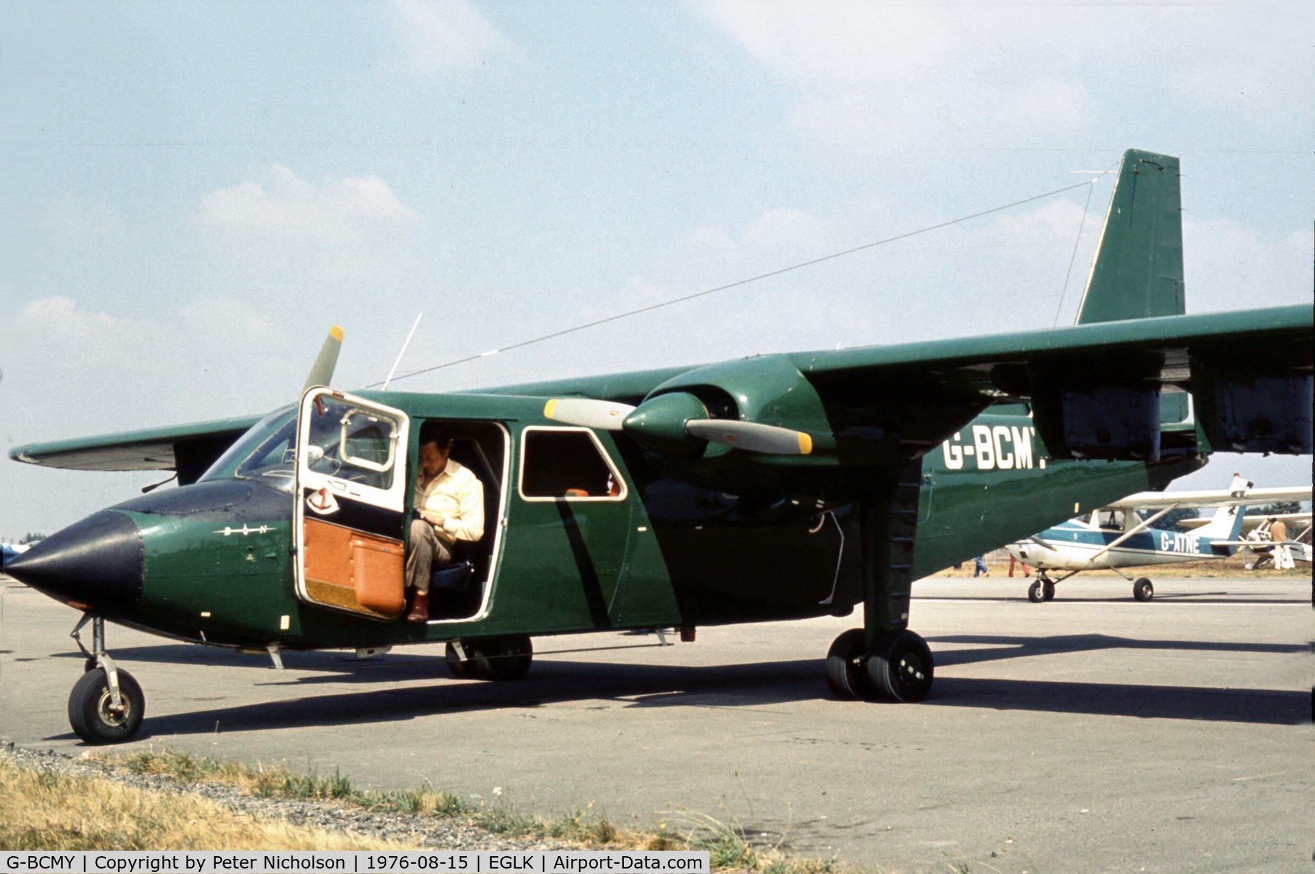 G-BCMY, 1974 Britten-Norman BN-2T Islander C/N 419, Displayed at the 1976 Blackbushe Fly-in.