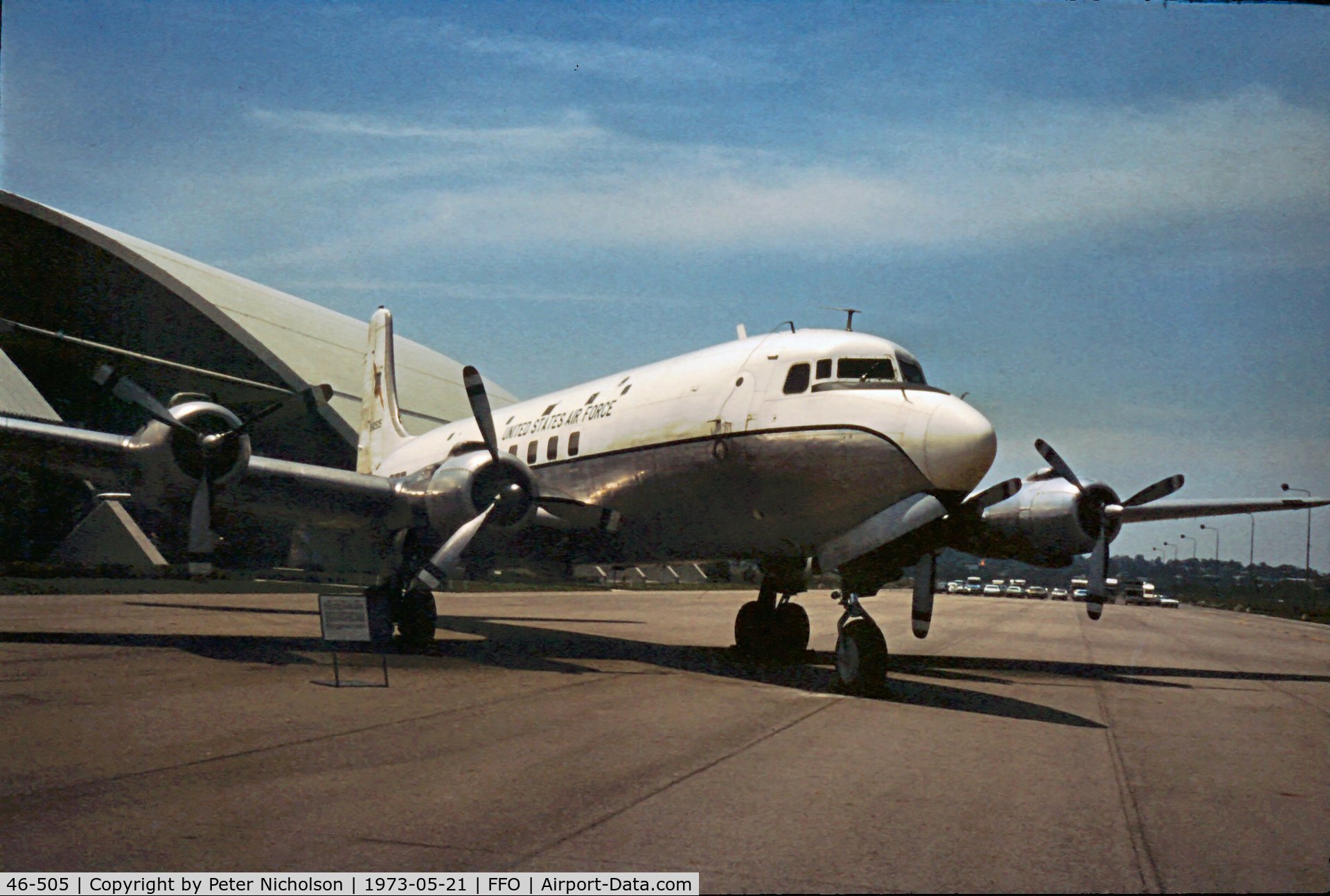 46-505, 1947 Douglas VC-118A Liftmaster C/N 42881, As displayed in the summer of 1973.