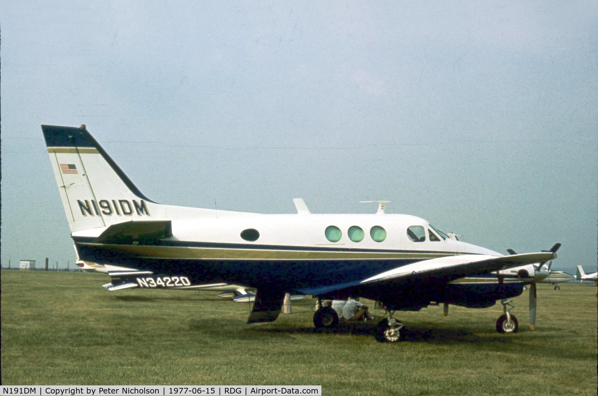 N191DM, Beech 65-90 C/N LJ100, This King Air attended the 1977 Reading Airshow.