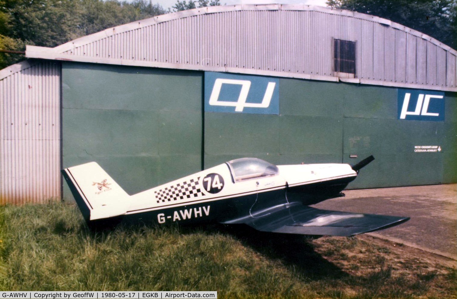 G-AWHV, 1969 Rollason Beta B2A C/N RAE/02, Away from the crowds at the 1980 Air Fair