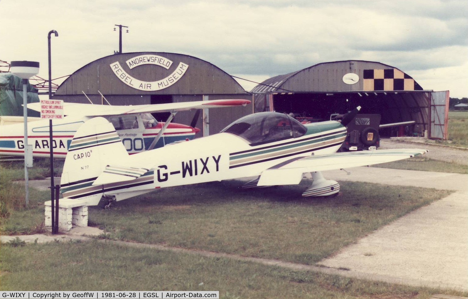 G-WIXY, 1977 Mudry CAP-10B C/N 77, G-WIXY a resident at Andrewsfield in 1981