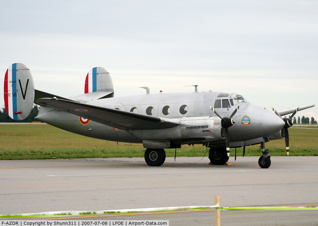 F-AZDR, Dassault MD-312 Flamant C/N 160, Parked here after his show during LFOE Airshow 2007