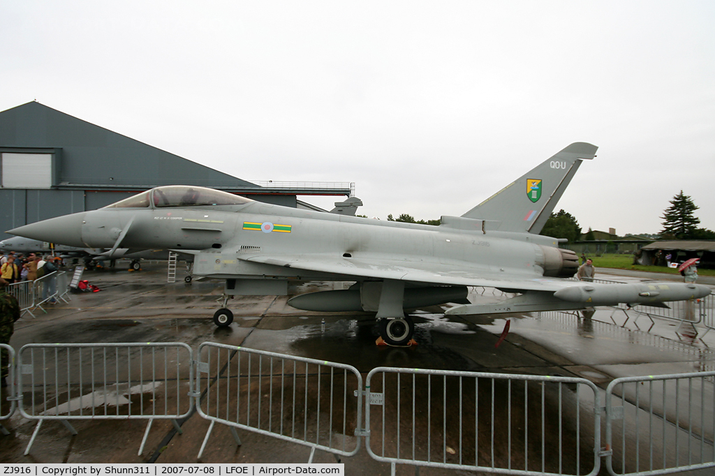 ZJ916, 2005 Eurofighter EF-2000 Typhoon FGR4 C/N 0057/BS007, Displayed during LFOE Airshow 2007