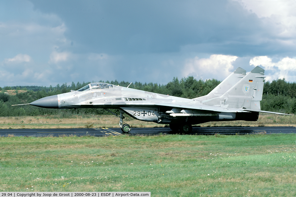 29 04, 1988 Mikoyan-Gurevich MiG-29G C/N 2960525111, During the exercise Baltic Link 2000 the German MiG-29's flew aggressor missions against other participants.