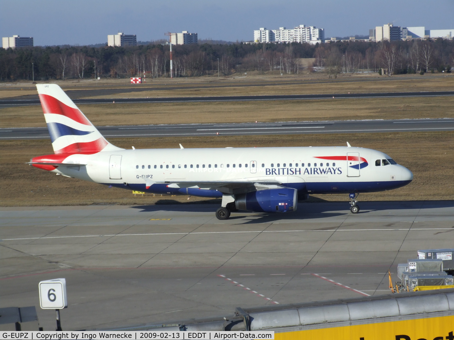 G-EUPZ, 2001 Airbus A319-131 C/N 1510, Airbus A319 of British Airways at Berlin Tegel Airport