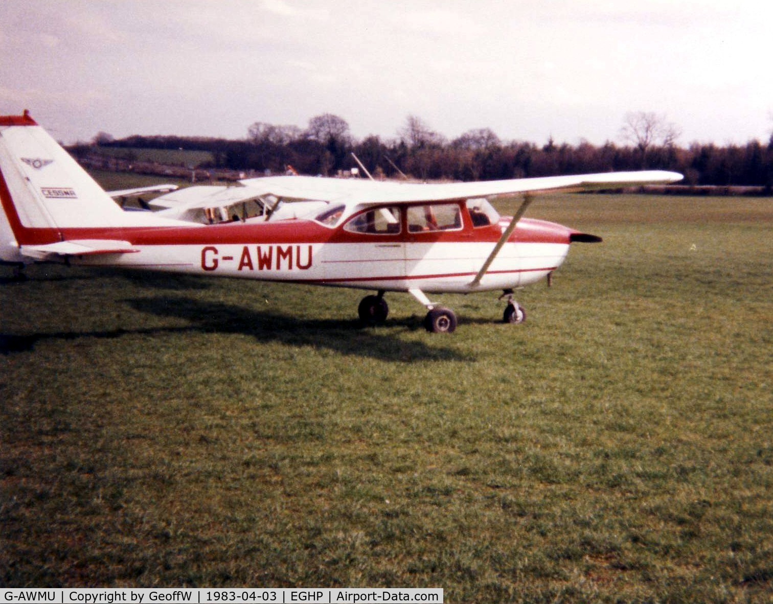 G-AWMU, 1968 Reims F172H Skyhawk C/N 0487, Cessna F172H G-AWMU attending the 1983 Jodel fly-in at Popham