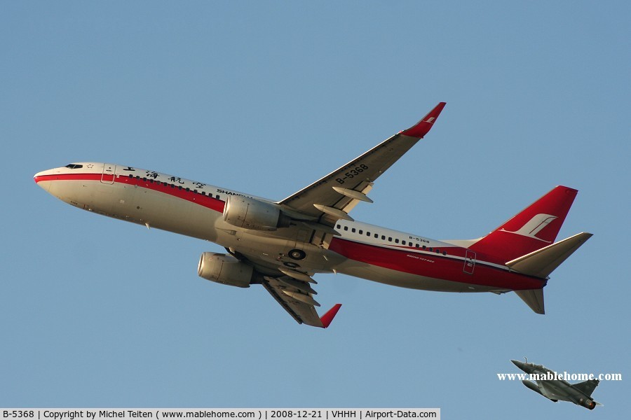 B-5368, 2008 Boeing 737-8Q8 C/N 35273 / 2567, Shanghai Airlines