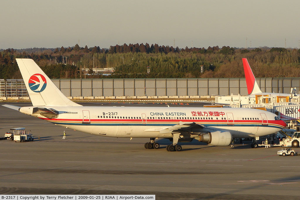 B-2317, 1994 Airbus A300B4-605R C/N 741, China Eastern A300 on stand at Narita