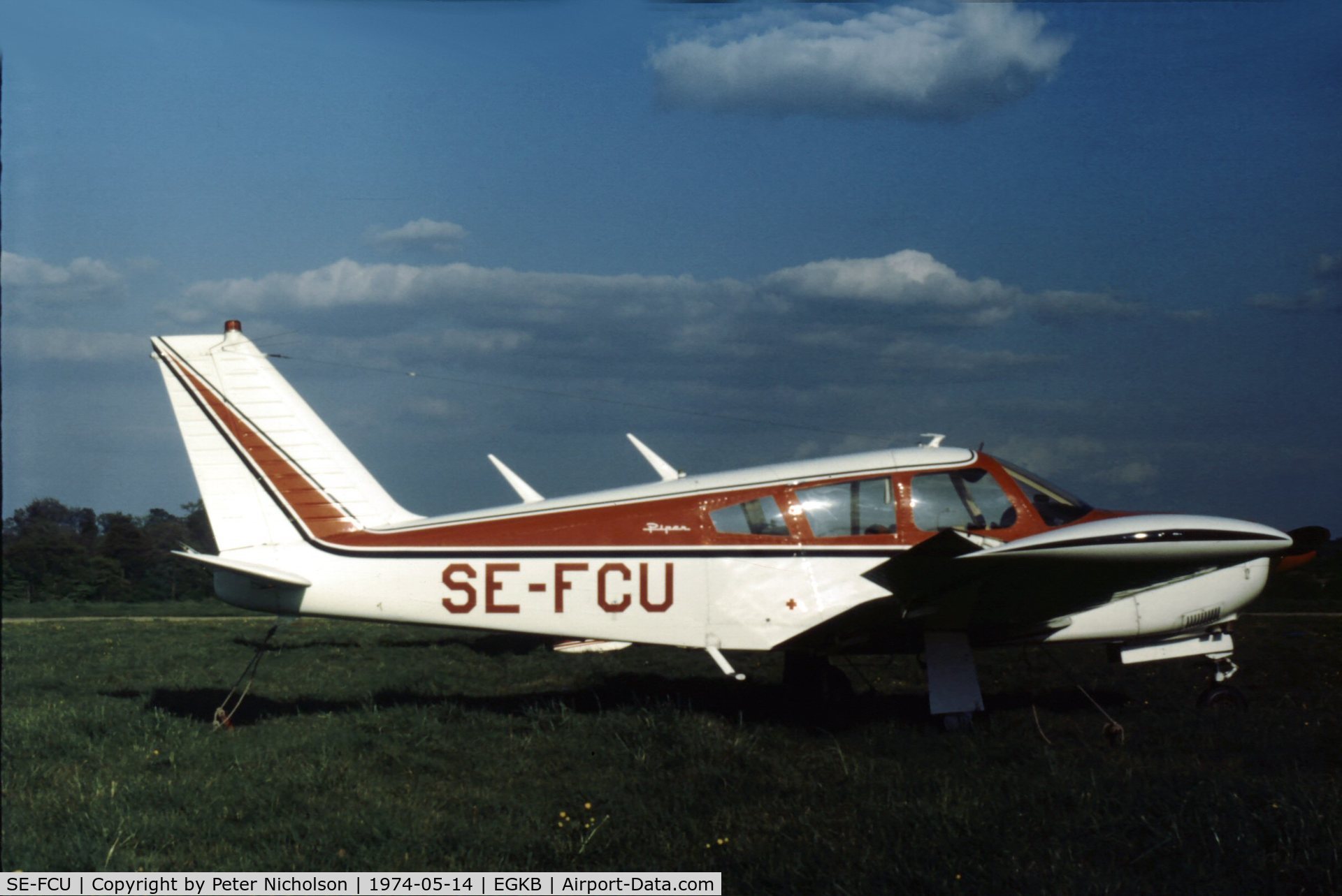 SE-FCU, 1968 Piper PA-28R-180 Cherokee Arrow C/N 28R-30332, This Cherokee Arrow attended Biggin Hill in the Summer of 1974.