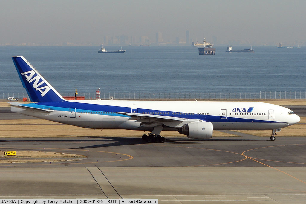 JA703A, 1997 Boeing 777-281 C/N 27034, ANA B777 at Haneda