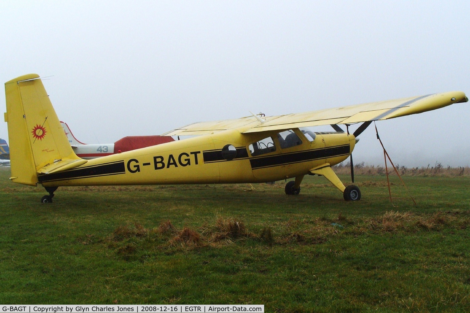 G-BAGT, 1968 Helio H-295-1200 Super Courier C/N 1288, Taken on a quiet cold and foggy day. With thanks to Elstree control tower who granted me authority to take photographs on the aerodrome. Built in 1968 and was previously CR-LJG.