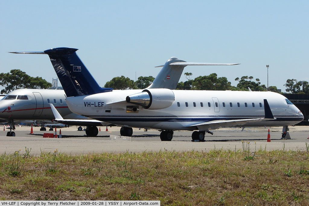 VH-LEF, 2005 Bombardier Challenger 850 (CL-600-2B19) C/N 8060, Executive Challenger 850 at Sydney