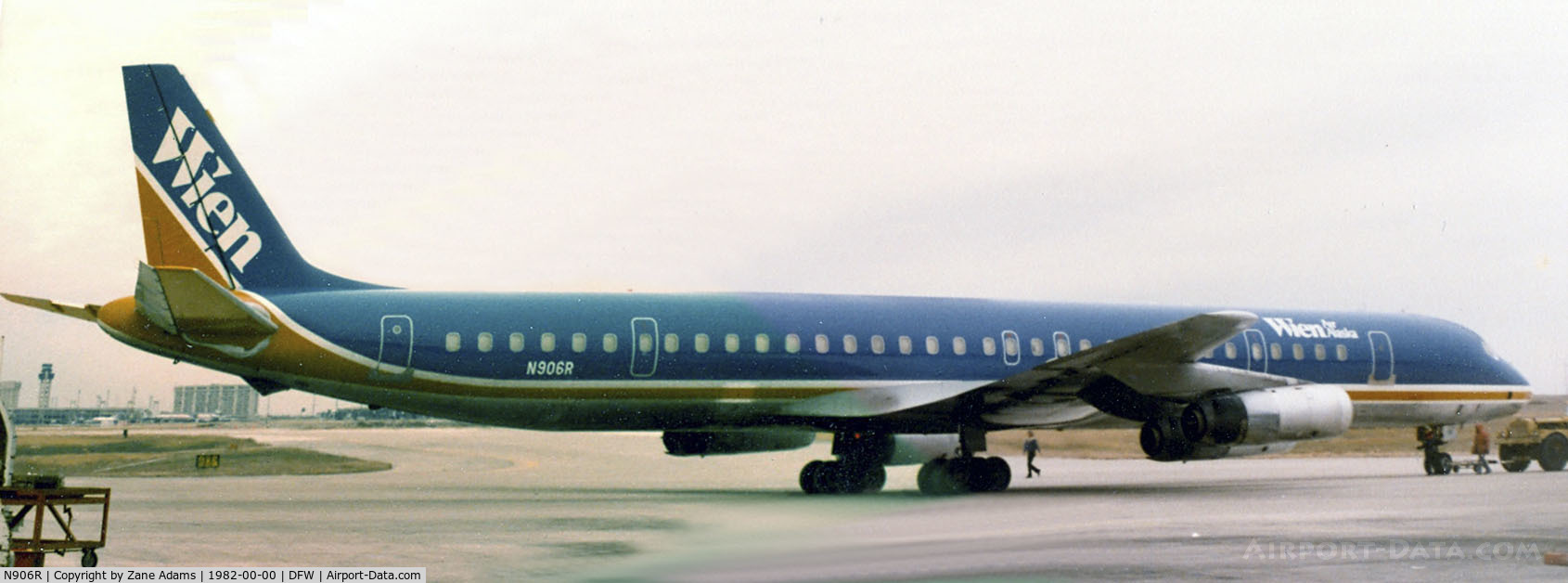 N906R, 1969 Douglas DC-8-63F C/N 46087, WIEN Air DC-8 ast DFW - Photomerge