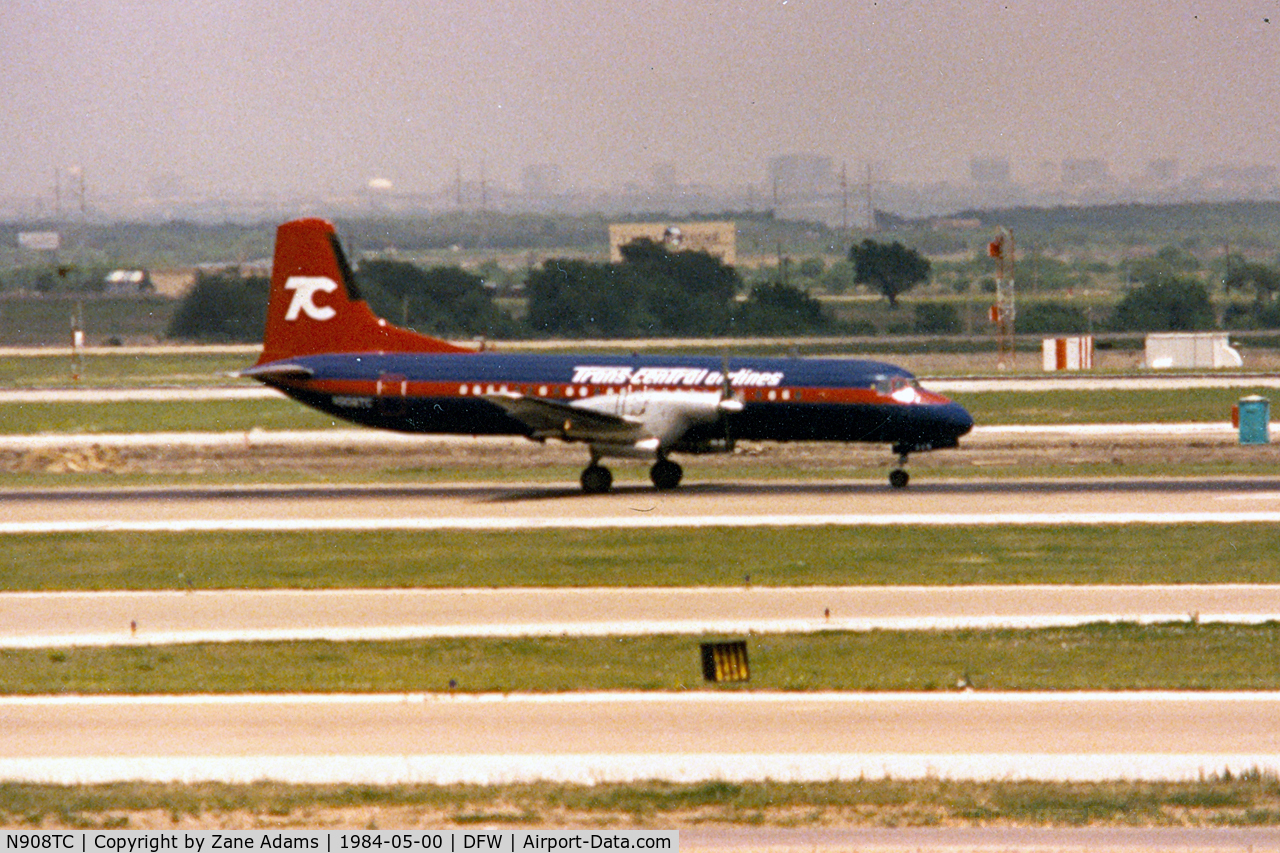 N908TC, 1968 Nihon YS-11A-200 C/N 2091, Trans-Central Airlines YS-11 at DFW