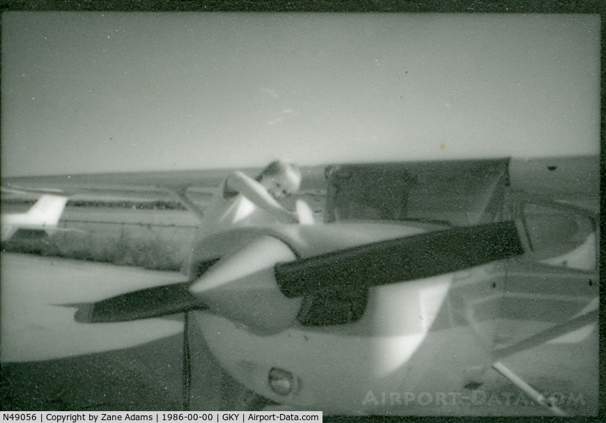 N49056, Cessna 152 C/N 15281127, This aircraft was destroyed and the pilot killed when he stole the aircraft and flew into powerlines while intoxicated. (This photo from a scan of a B&W contact sheet - I am the pilot in these photos)