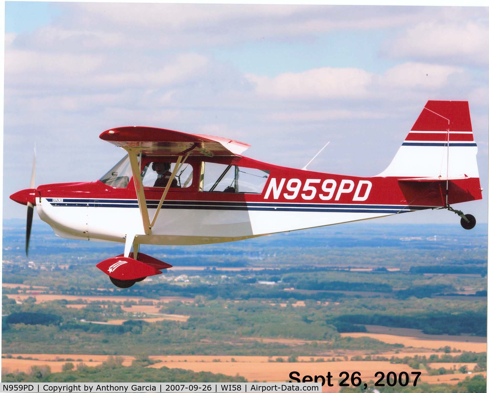 N959PD, 2002 American Champion 7GCBC C/N 1336-2002, Taken from Dana's J3 Cub