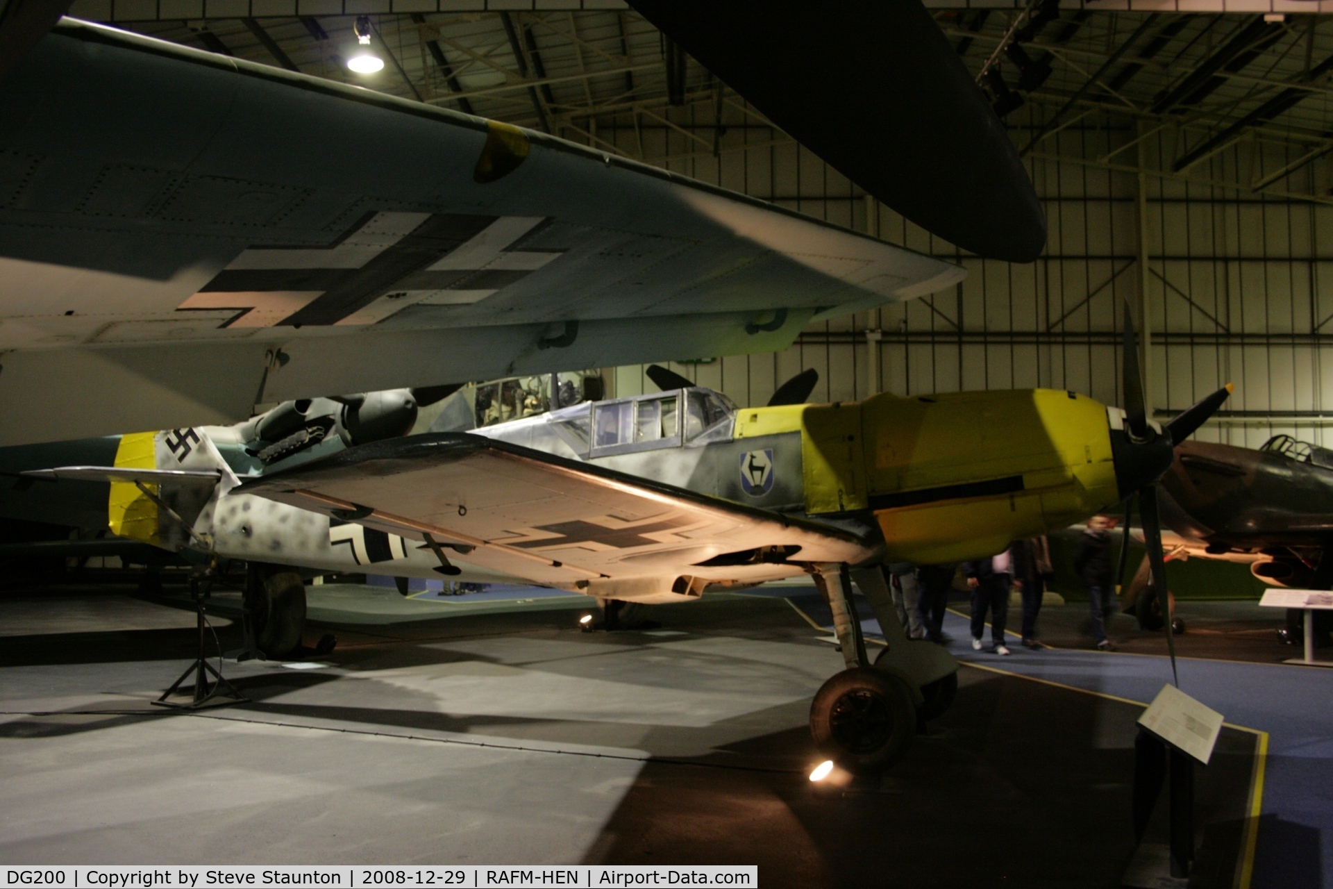 DG200, 1940 Messerschmitt Bf-109E-3/B C/N 4101, Taken at the RAF Museum, Hendon. December 2008