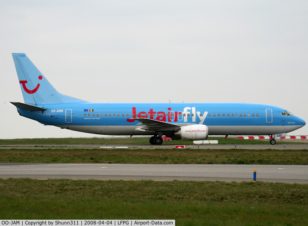 OO-JAM, 1997 Boeing 737-46J C/N 28867, Taxiing to his gate...