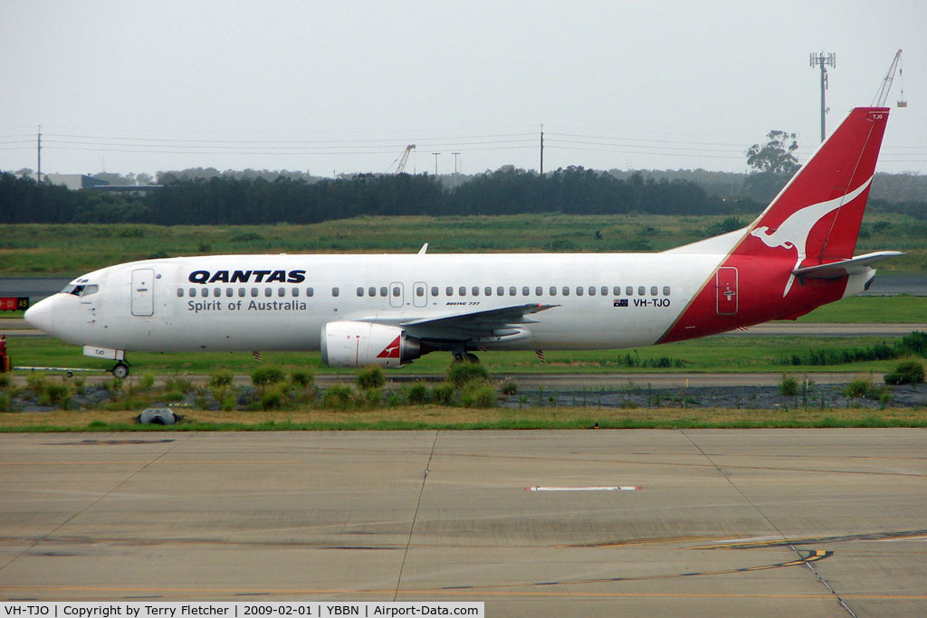 VH-TJO, 1992 Boeing 737-476 C/N 24440, Qantas B737 at Brisbane