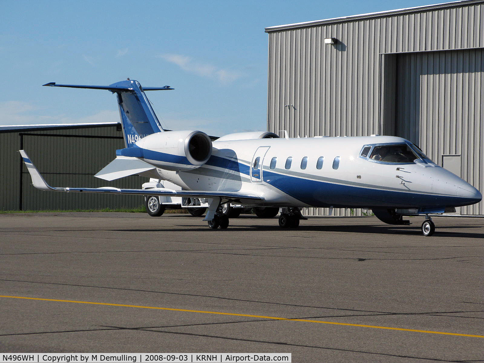 N496WH, 1995 Learjet Inc 60 C/N 063, Learjet 60 N496WH on the ramp at KRNH