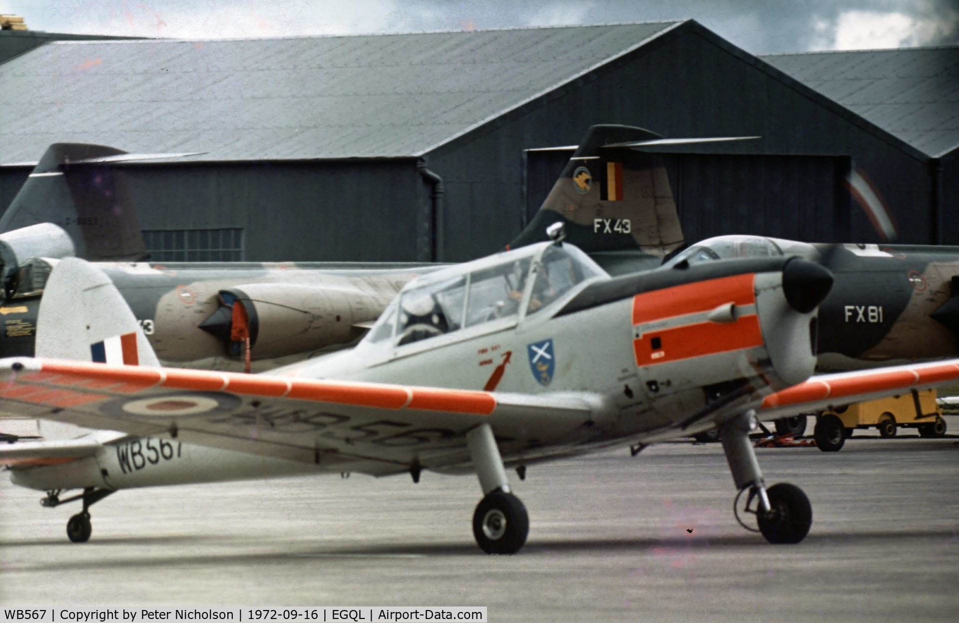 WB567, 1950 De Havilland DHC-1 Chipmunk T.10 C/N C1/0019, Chipmunk T.10 of 12 Air Experience Flight at RAF Leuchars 1972 Air Show