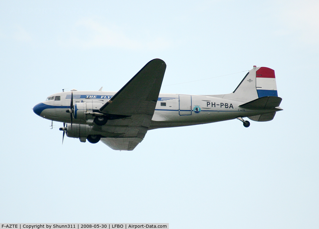 F-AZTE, 1943 Douglas C-47A-1-DL  Skytrain C/N 9172, On take off from Air France facility where it was came...
