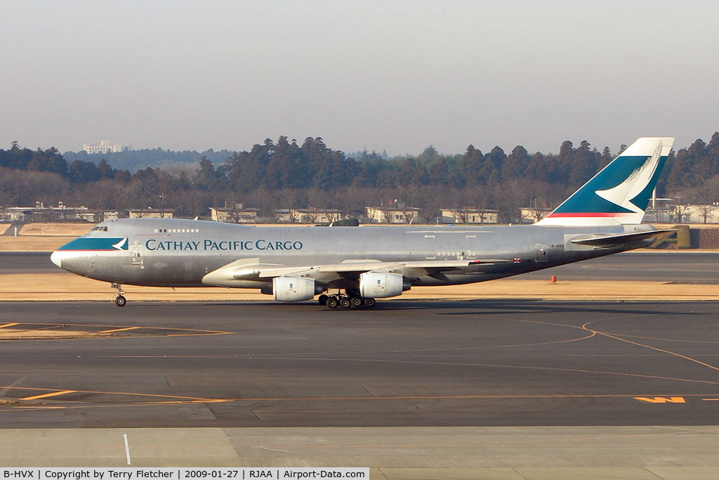 B-HVX, 1990 Boeing 747-267F/SCD C/N 24568, Cathay Cargo at Narita