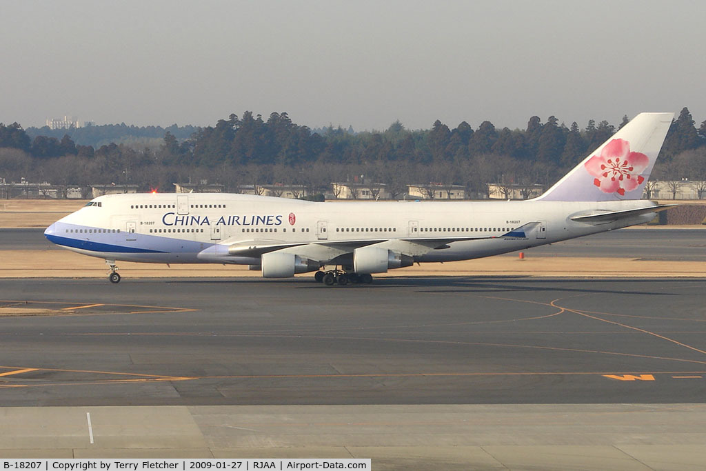 B-18207, Boeing 747-409 C/N 29219, China Airlines B747 at Narita