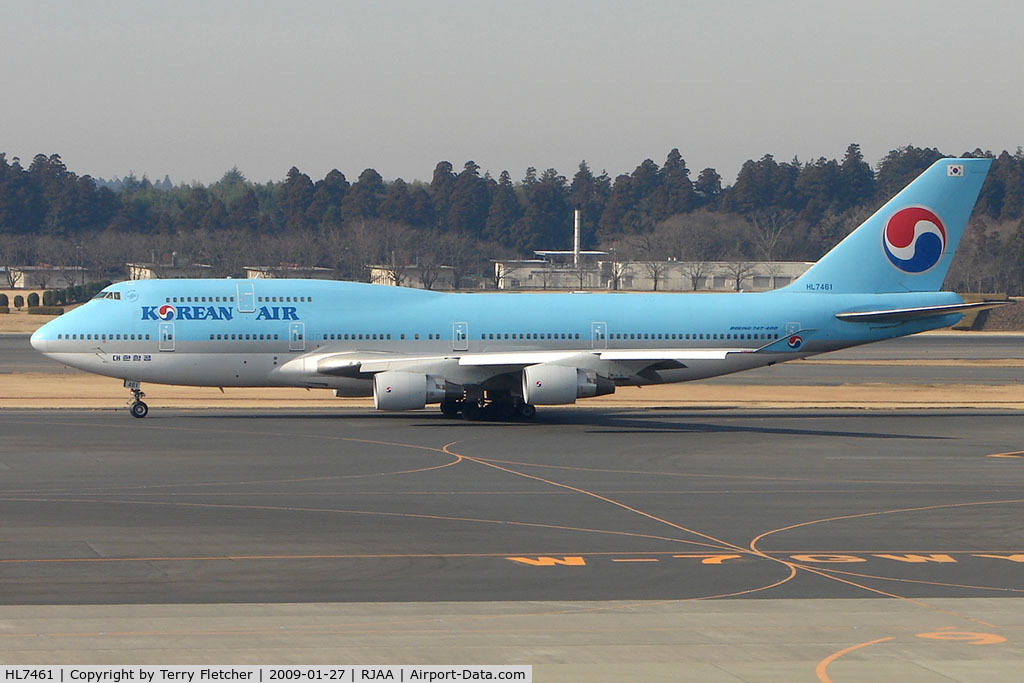 HL7461, 1997 Boeing 747-4B5 C/N 26405, KAL B747 at Narita