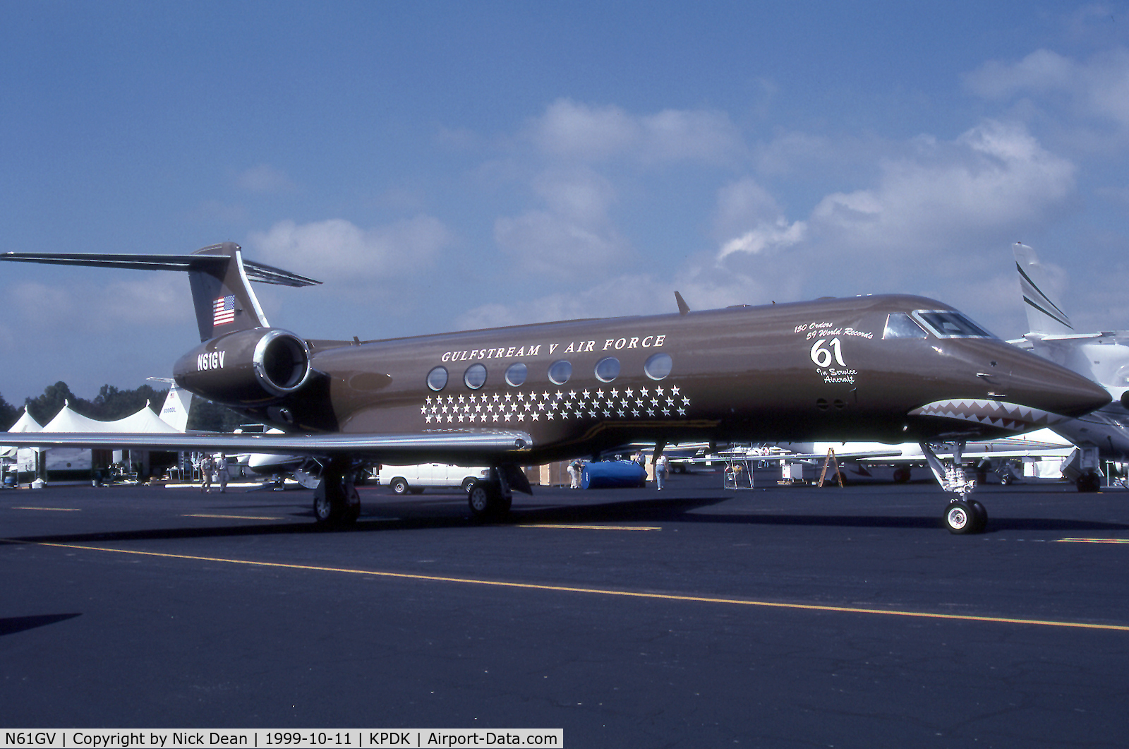 N61GV, 1997 Gulfstream Aerospace Gulfstream V C/N 509, KPDK (Special paint scheme for NBAA Atlanta)