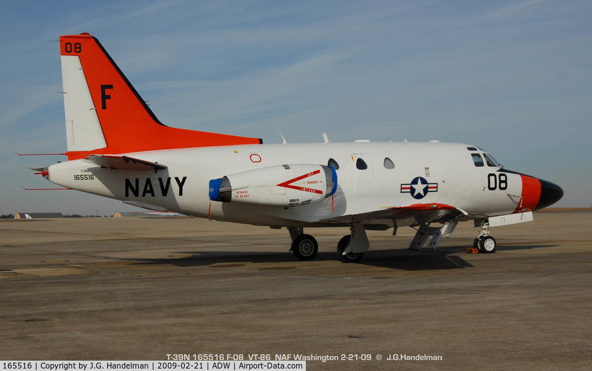 165516, Rockwell T-39N Sabreliner C/N 282-090, at NAF Washington