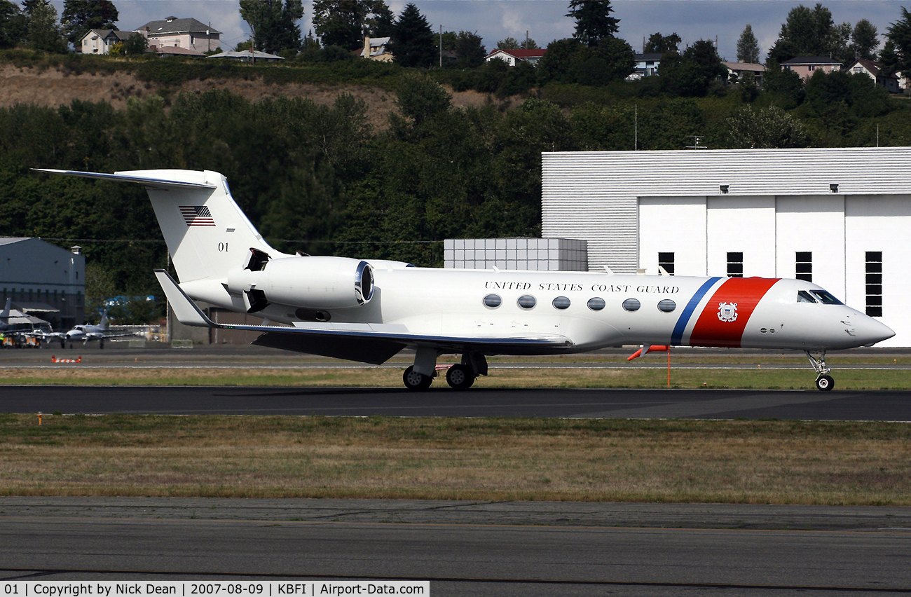01, 2001 Gulfstream Aerospace C-37A (Gulfstream V) C/N 653, KBFI