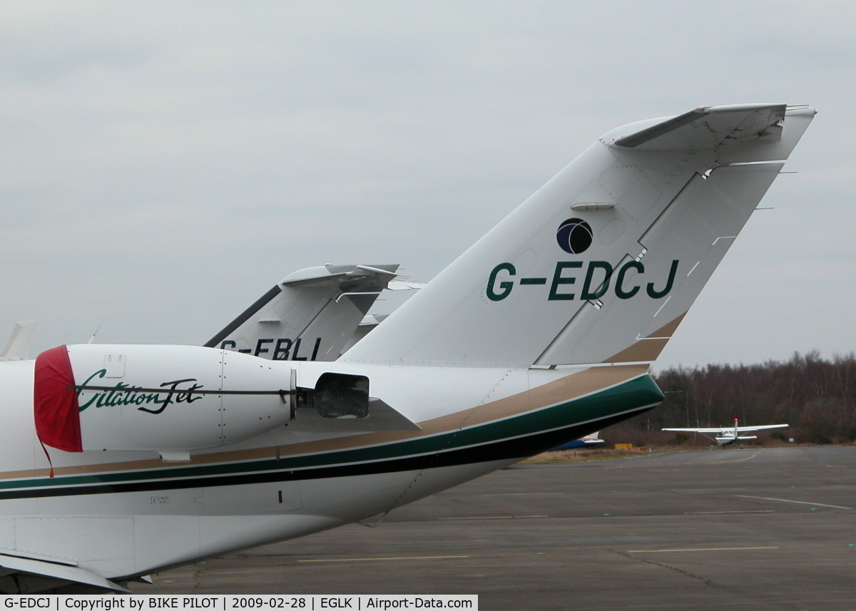 G-EDCJ, 1995 Cessna 525 CitationJet CJ1 C/N 525-0105, NOW SPORTING A  SYNERGY  LOGO ON THE TAIL