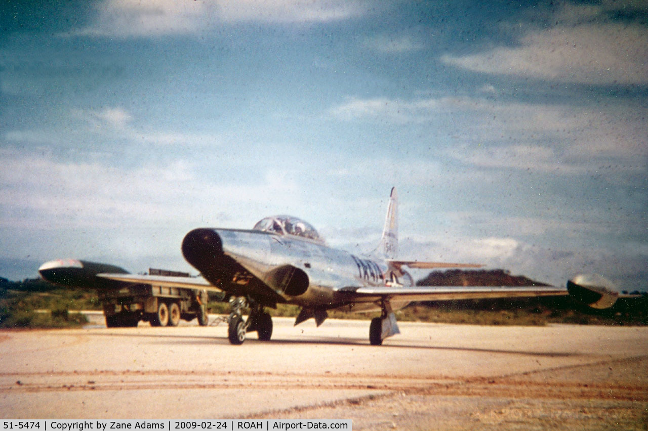 51-5474, 1951 Lockheed F-94B Starfire C/N 780-7428, F-94 departing Naha AFB Okinawa