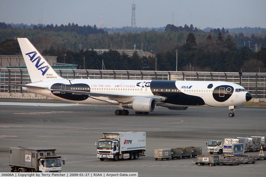 JA606A, 2002 Boeing 767-381/ER C/N 32975, ANA B767 Logojet at Narita