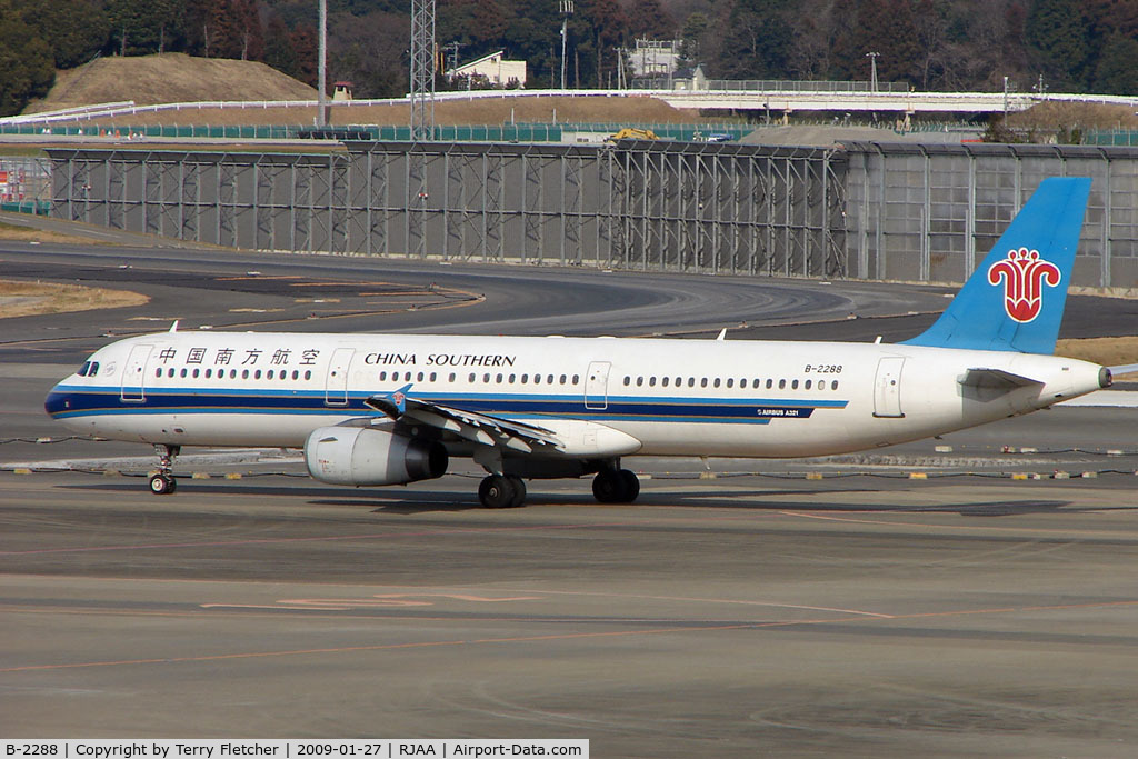 B-2288, 2003 Airbus A321-231 C/N 2067, China Southern A321 at Narita