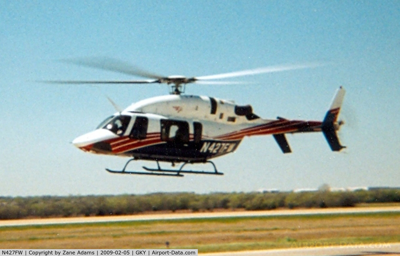 N427FW, 2001 Bell 427 C/N 56002, At Arlington Municipal - This aircraft was used for filming the BA-609 Tilt-Rotor during test flights.