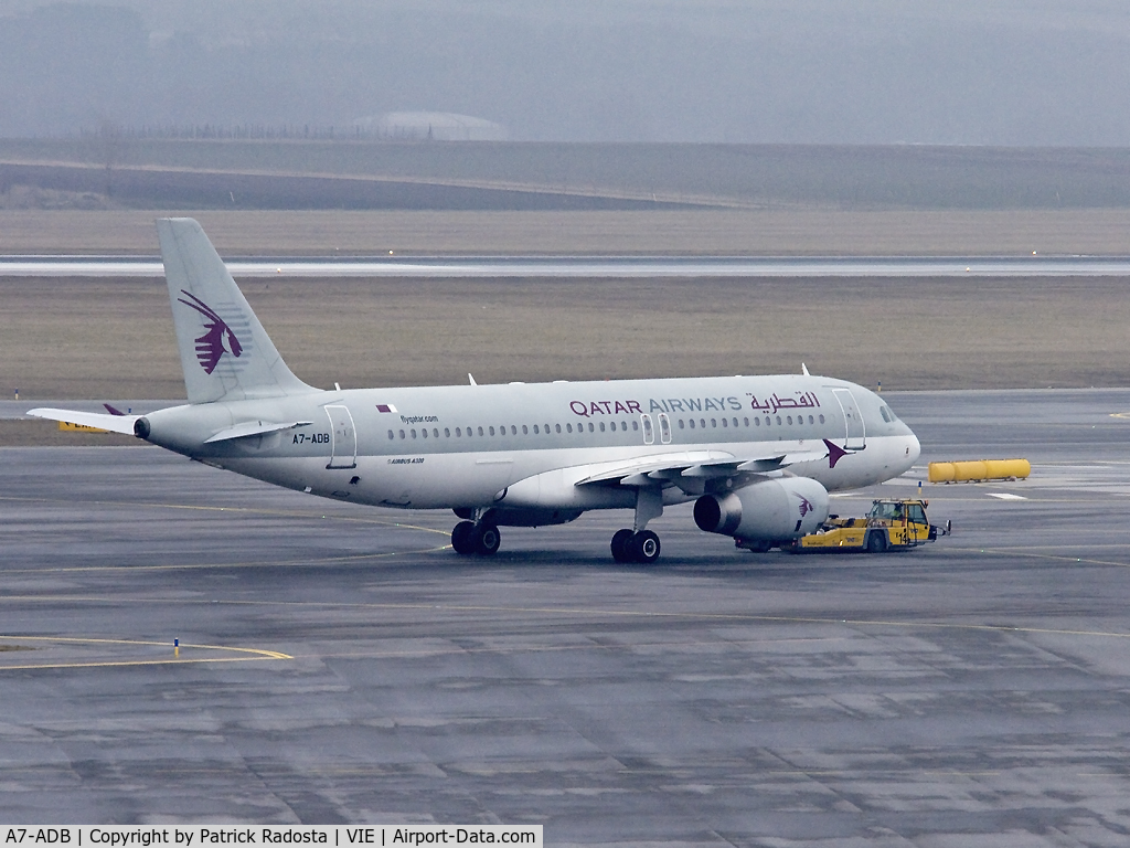 A7-ADB, 2001 Airbus A320-232 C/N 1648, Preparing for a flight to Doha