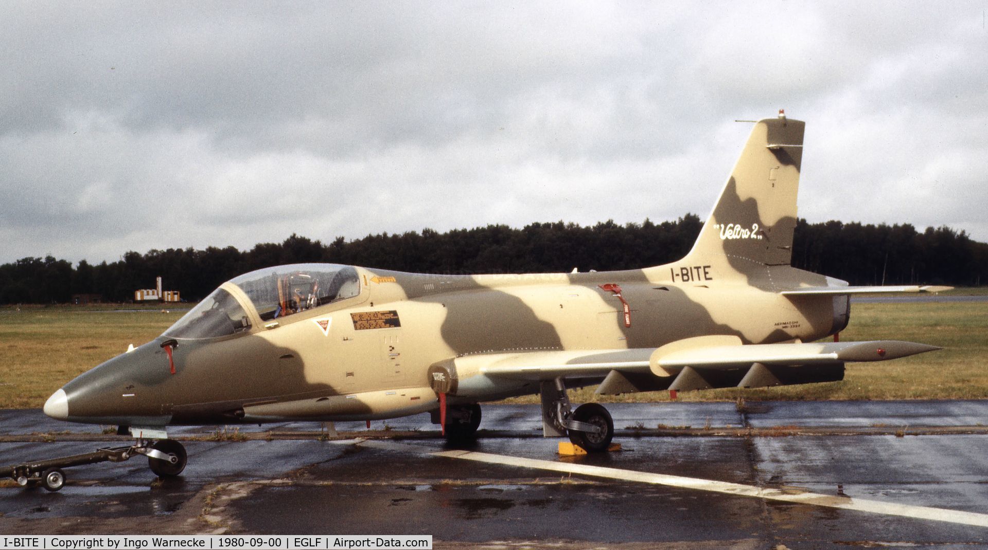 I-BITE, 1980 Aermacchi MB-339K Veltro II C/N 6662, Aermacchi MB.339K Veltro II at Farnborough International 1980