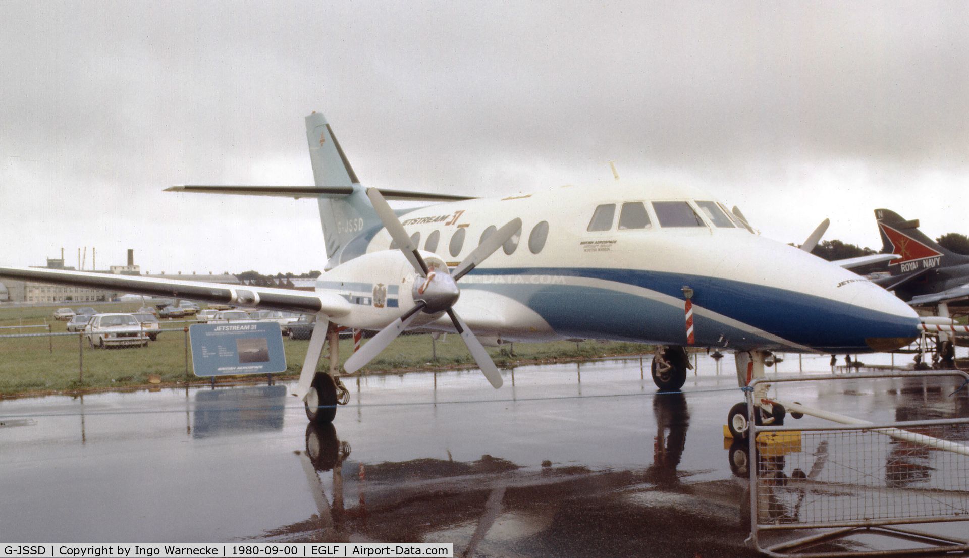 G-JSSD, 1969 British Aerospace BAe-3100 Jetstream 31 C/N 227, BAe Jetstream 31 at Farnborough International 1980
