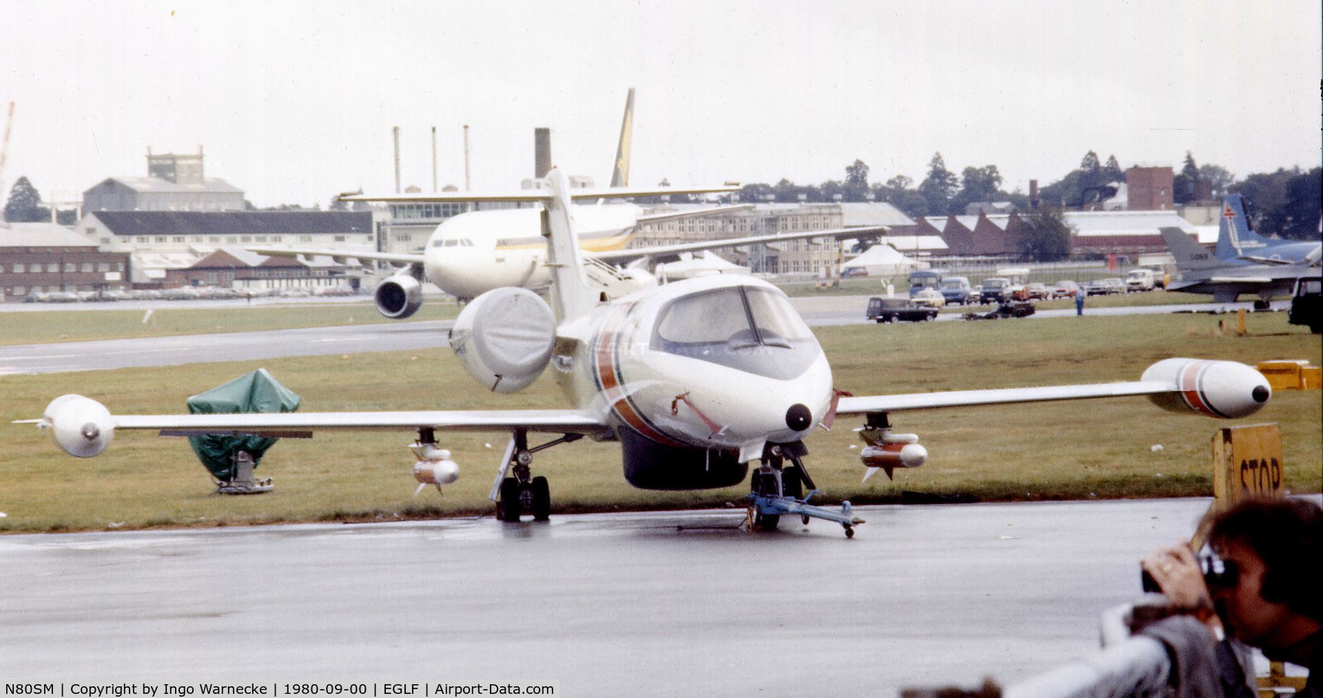 N80SM, Gates Learjet PC-35A Sea Patrol C/N 35A-205, Gates Learjet PC-35A at Farnborough International 1980