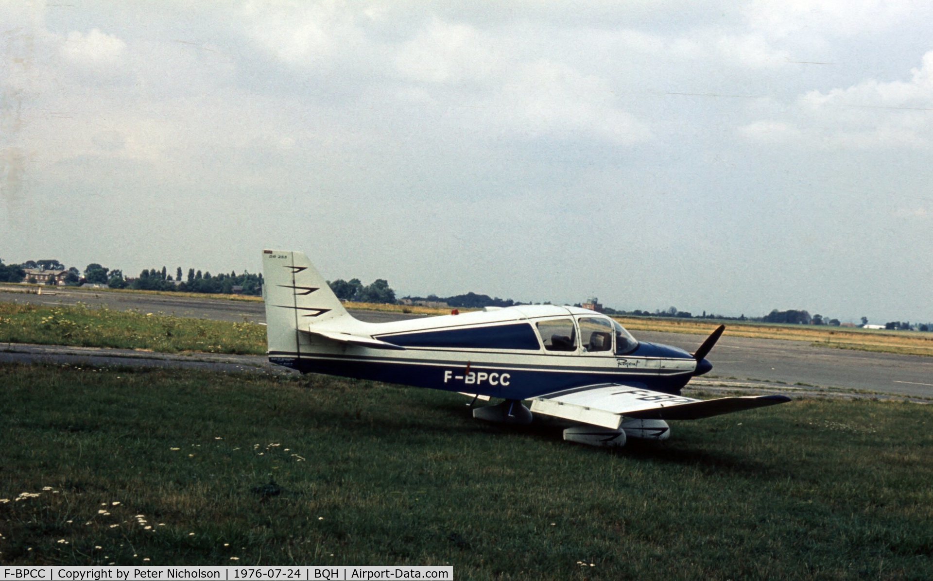 F-BPCC, Jodel DR-253 Regent C/N 109, This Regent was a visitor to Biggin Hill in the Summer of 1976.
