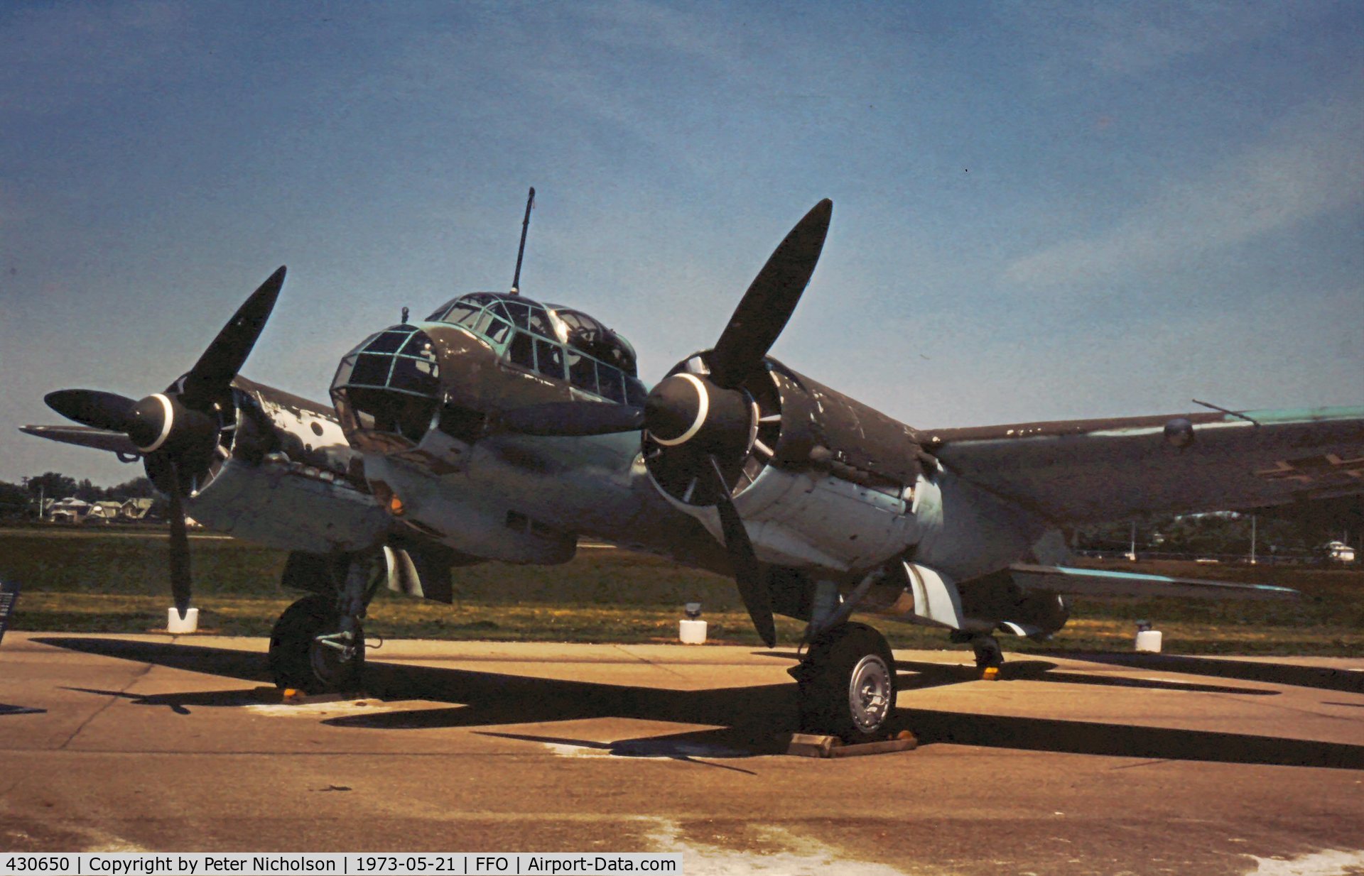 430650, 1943 Junkers Ju-88D-1/Trop C/N HK595, Another view of the Ju-88 as displayed in May 1973.