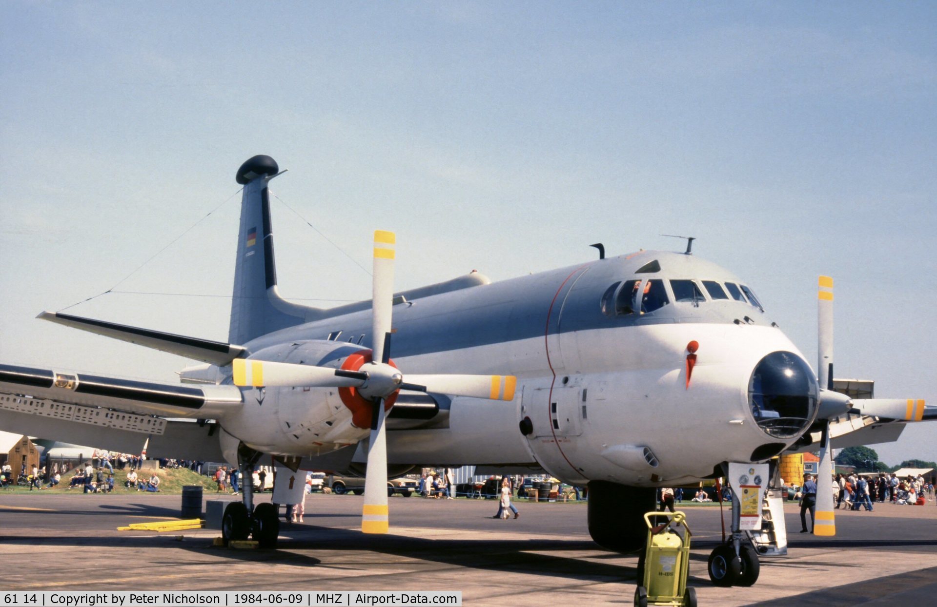 61 14, Breguet 1150 Atlantic C/N 28, Atlantic 61+14 of MFG-3 German Navy in the static park of the 1984 Mildenhall Air Fete.