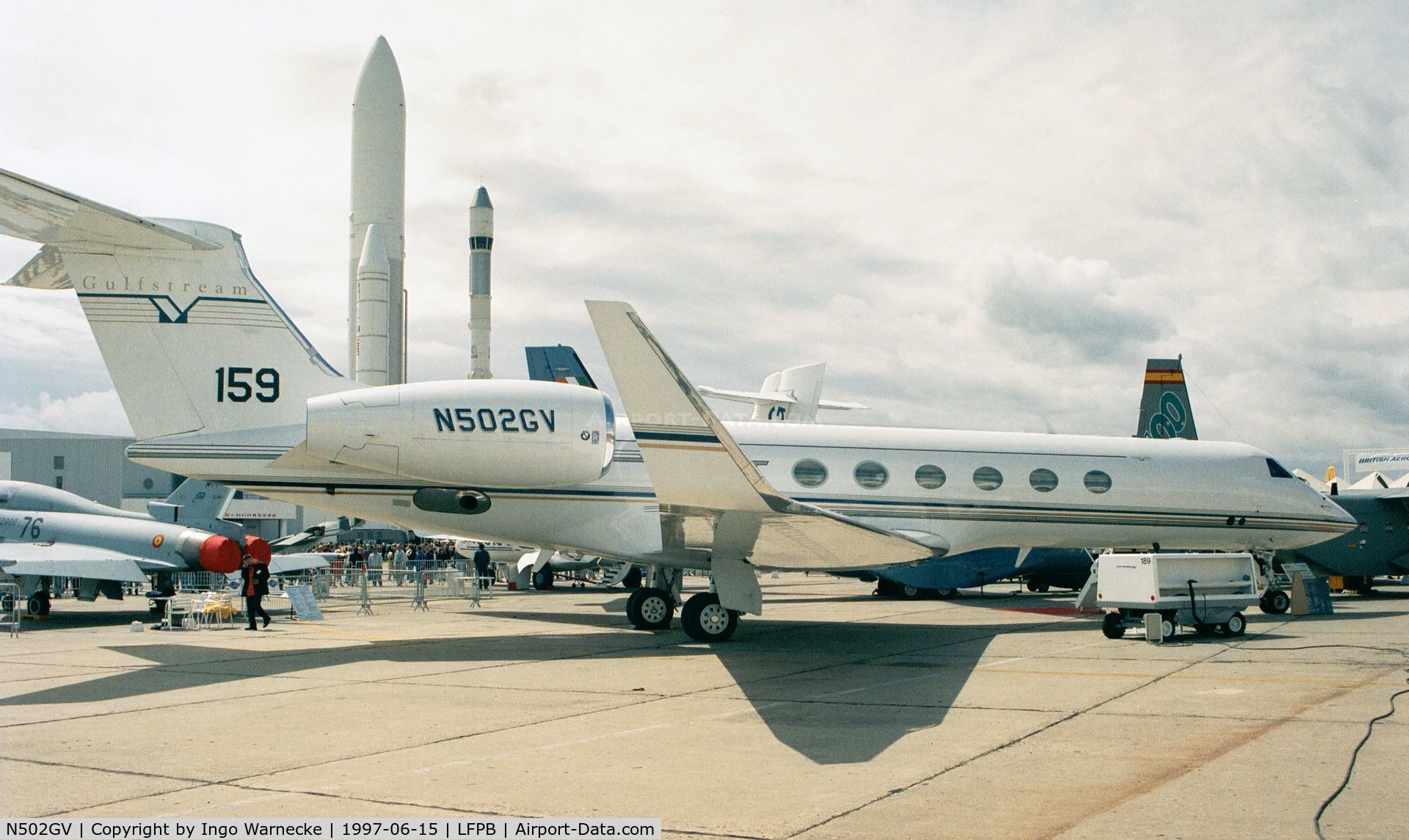 N502GV, Gulfstream Aerospace G-1159 D Gulfstream V C/N 502, Gulfstream G-1159 Gulfstream V at the Aerosalon Paris 1997