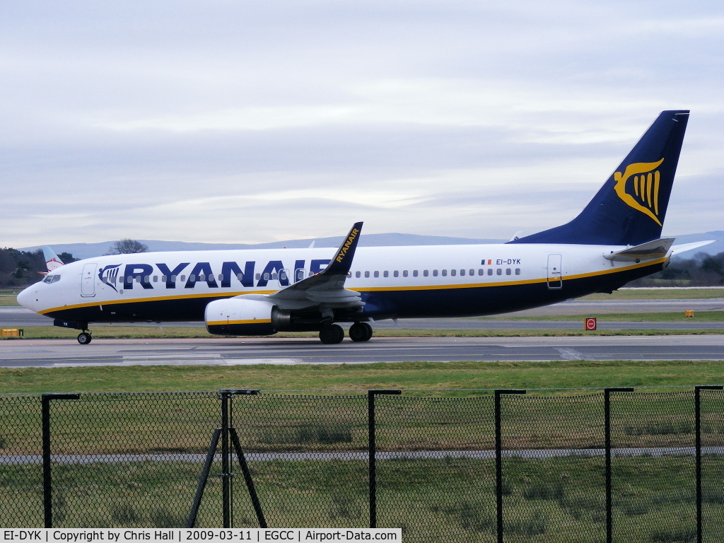EI-DYK, 2008 Boeing 737-8AS C/N 36573, Ryanair