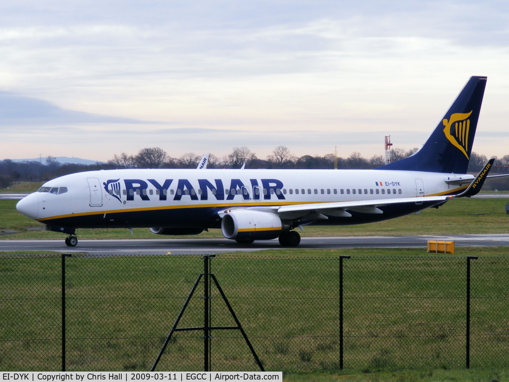 EI-DYK, 2008 Boeing 737-8AS C/N 36573, Ryanair