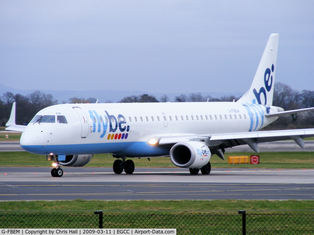 G-FBEM, 2008 Embraer 195LR (ERJ-190-200LR) C/N 19000204, flybe