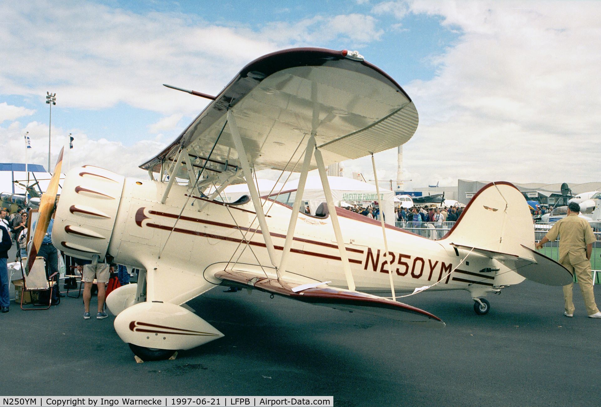 N250YM, 1994 Classic Aircraft Corp WACO YMF C/N F5C-059, Waco YMF at the Aerosalon Paris 1997