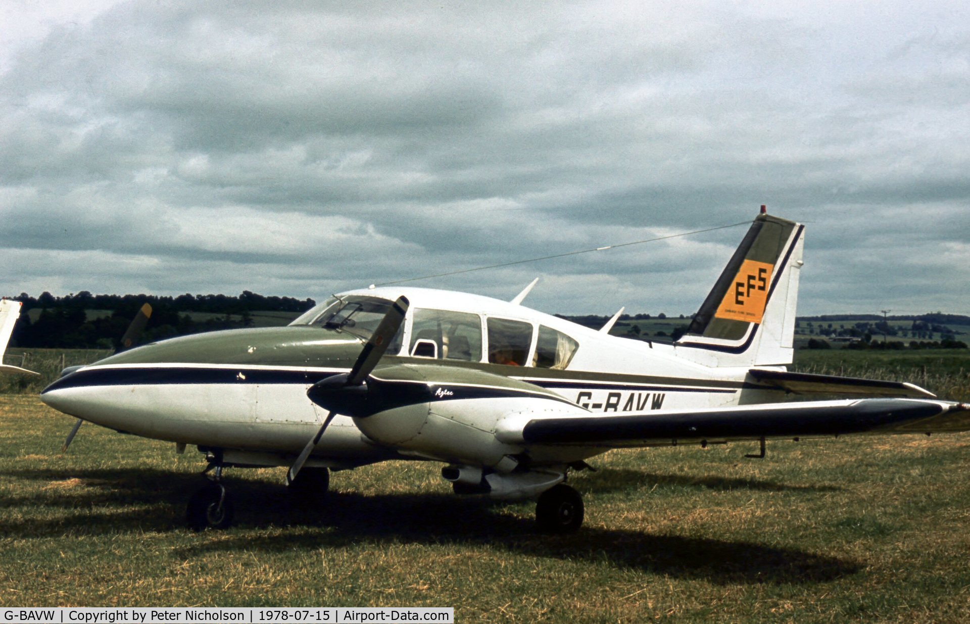G-BAVW, 1972 Piper PA-E23-250 Aztec C/N 27-4797, This Aztec was a visitor to the 1978 Strathallan Open Day.